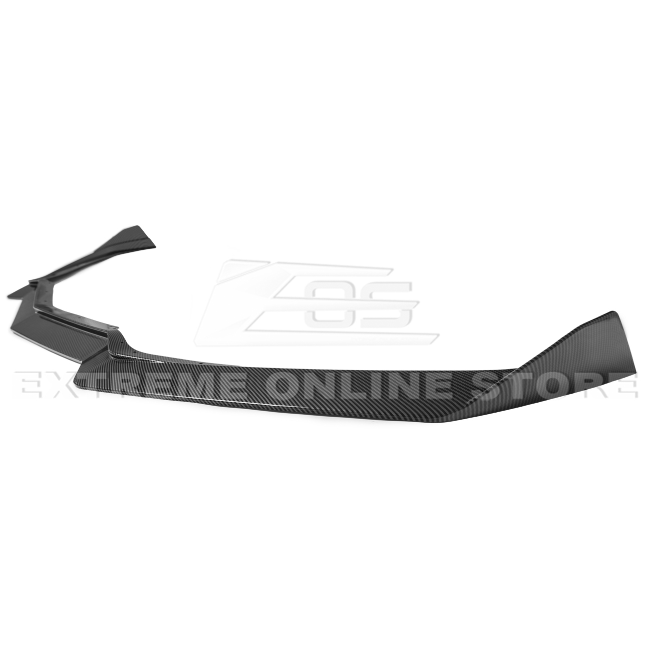 Front splitter ground effect for Corvette C8 with 5VM package, featuring aggressive aerodynamic design and premium factory-style fitment.