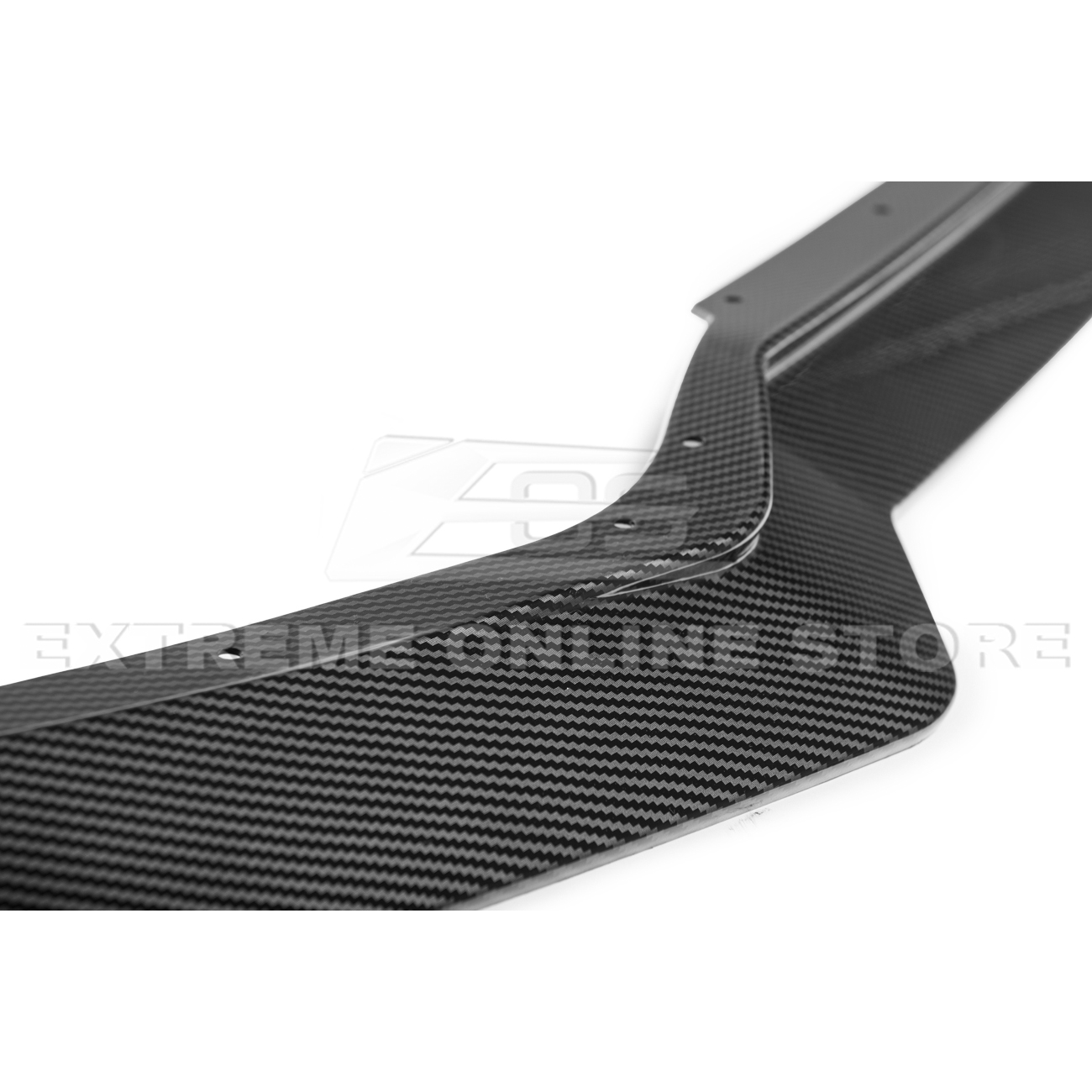 Front splitter ground effect for Corvette C8 with 5VM package, featuring aggressive aerodynamic design and premium factory-style fitment.