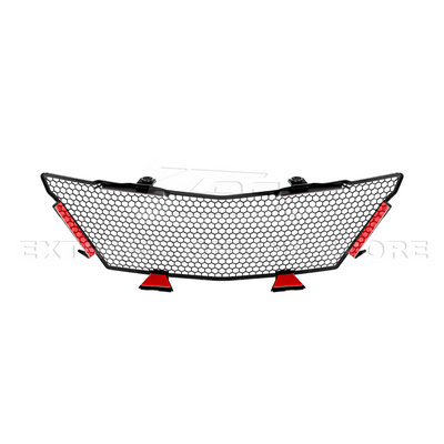Front radiator mesh grille guard for 2023-Up Corvette C8 E-Ray and Z06 models, featuring factory-style design for improved protection and airflow.