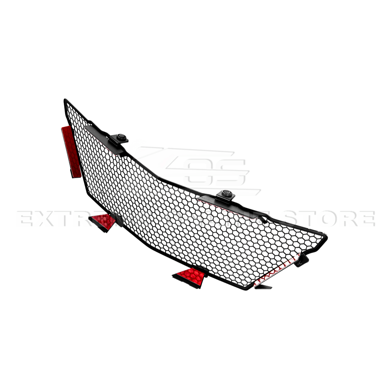 Front radiator mesh grille guard for 2023-Up Corvette C8 E-Ray and Z06 models, featuring factory-style design for improved protection and airflow.