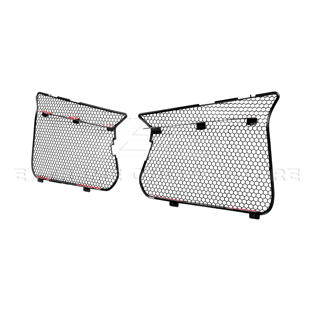 Front radiator mesh grille guard for 2023-Up Corvette C8 E-Ray and Z06 models, featuring factory-style design for improved protection and airflow.