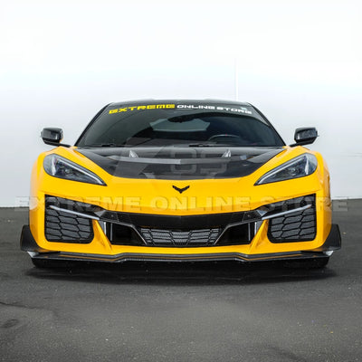 Front radiator mesh grille guard for 2023-Up Corvette C8 E-Ray and Z06 models, featuring factory-style design for improved protection and airflow.
