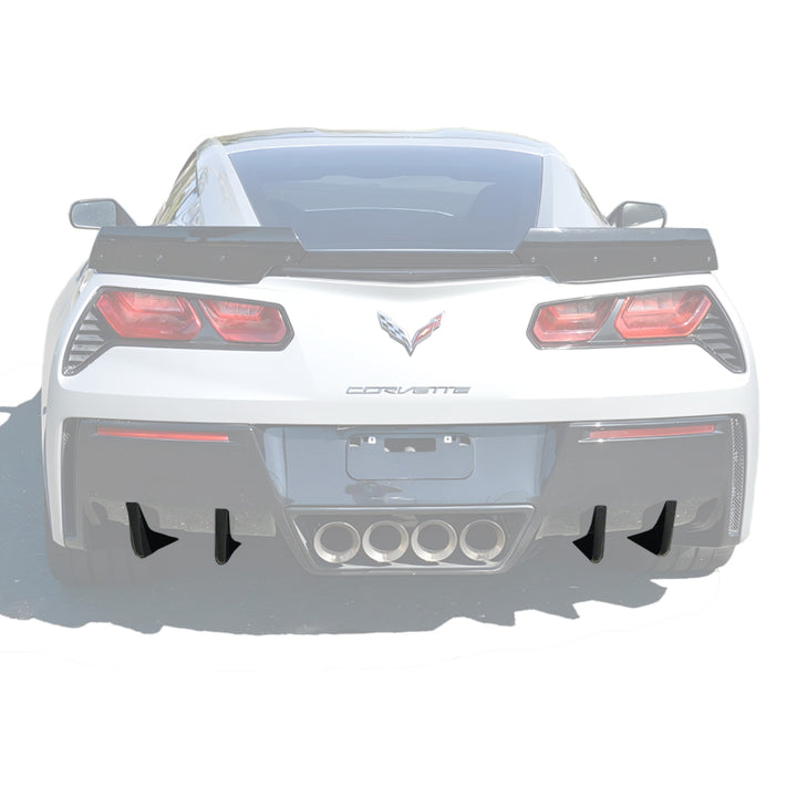 Corvette C7 Rear Bumper Diffuser Fins