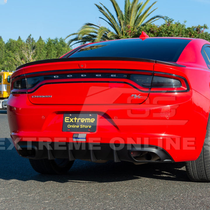 Dodge Charger Base SRT Style Rear Bumper Dual Exhaust Diffuser
