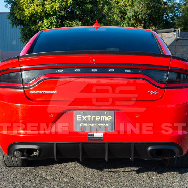 Dodge Charger Base SRT Style Rear Bumper Dual Exhaust Diffuser