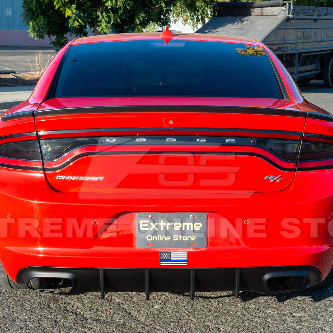 Dodge Charger Base SRT Style Rear Bumper Dual Exhaust Diffuser