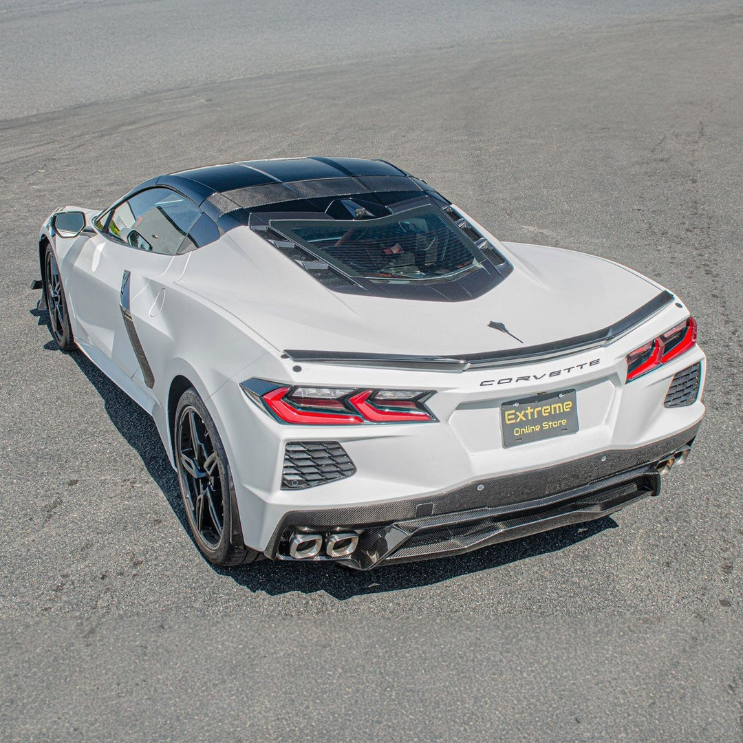 Corvette C8 Carbon Fiber Rear Bumper Lower Diffuser Carbon Fiber DIFF-598-BKCF
