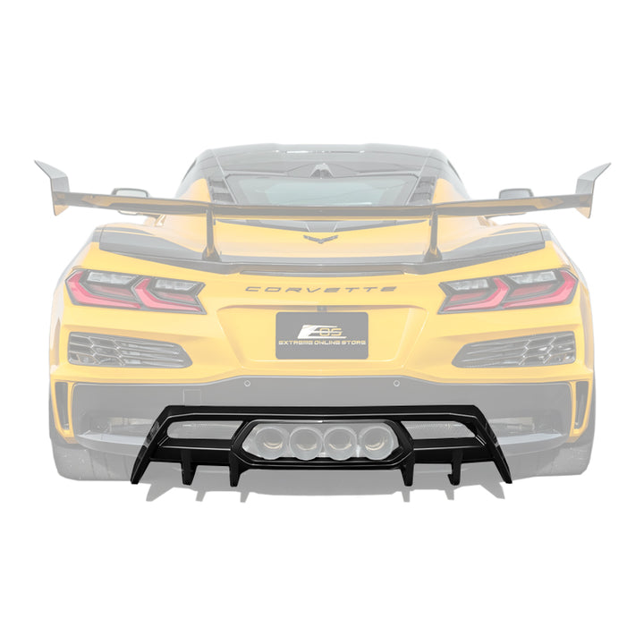 2023-Up Corvette C8 Z06 Rear Bumper Finned Diffuser