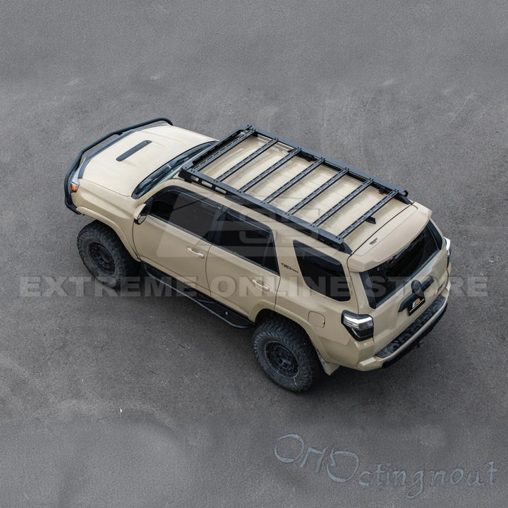 2010-24 Toyota 4Runner V2 Carbon Steel Black Top Roof Rack Cargo Carrier