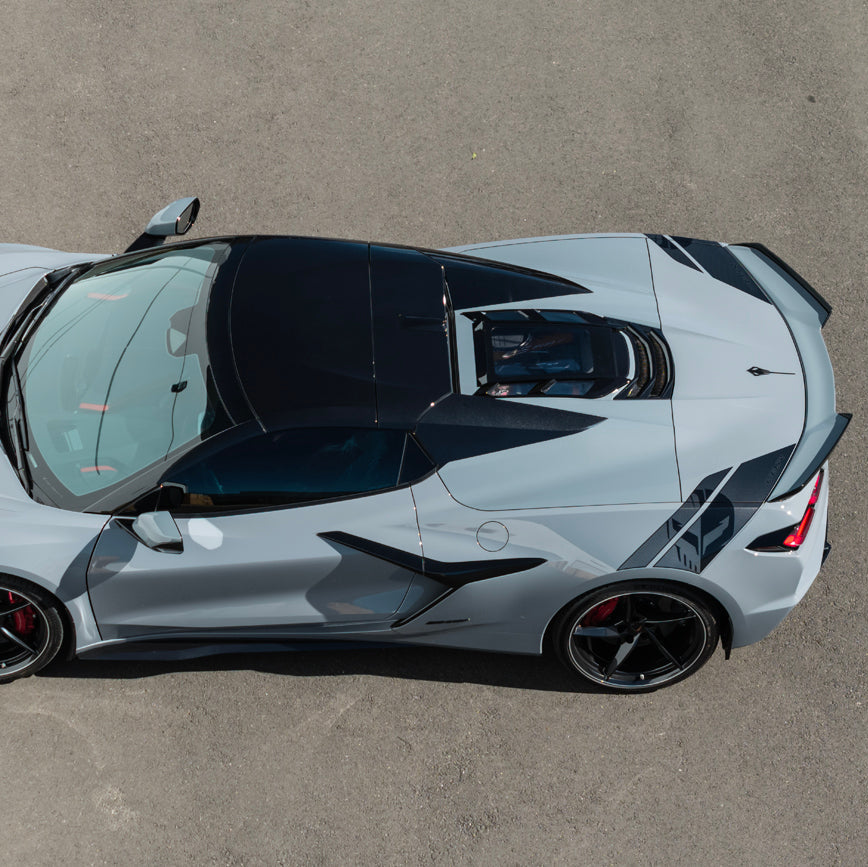 2020-Up Corvette C8 Convertible Rear Hatch Upper HTC Tonneau Window Inserts