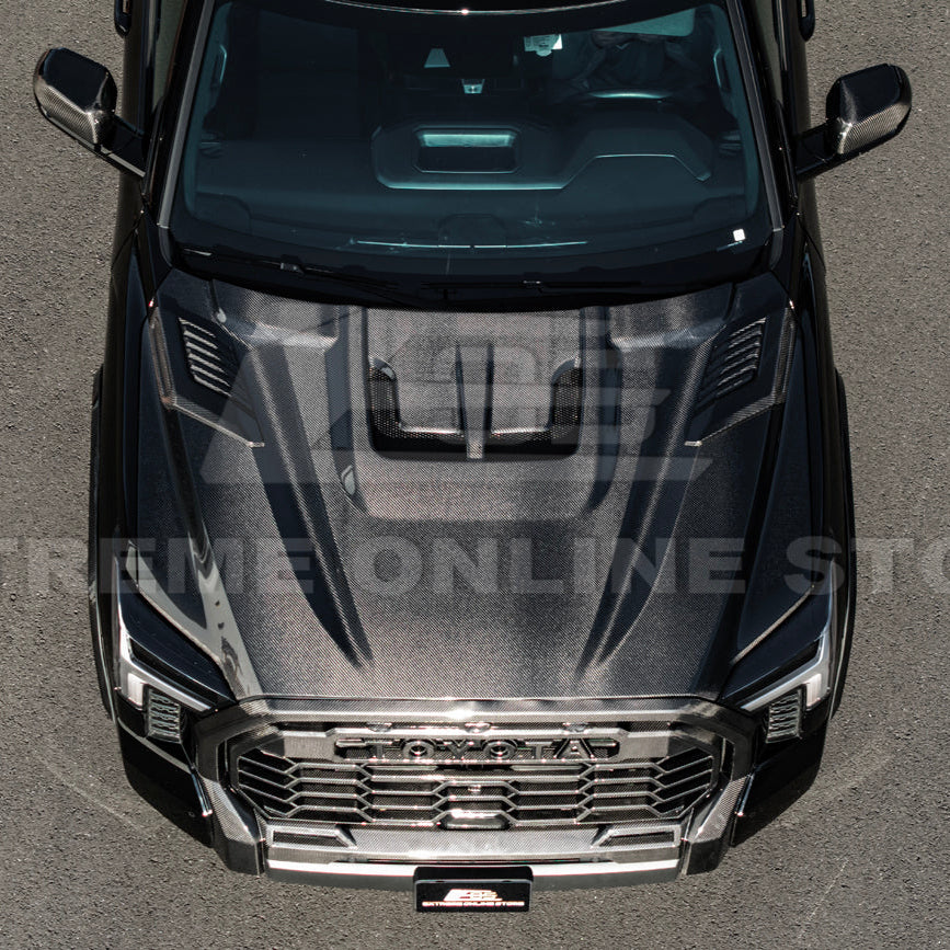 2022-Up Toyota Tundra | EOS CARBON FIBER Front Vented Hood Cover w/ Side Vent