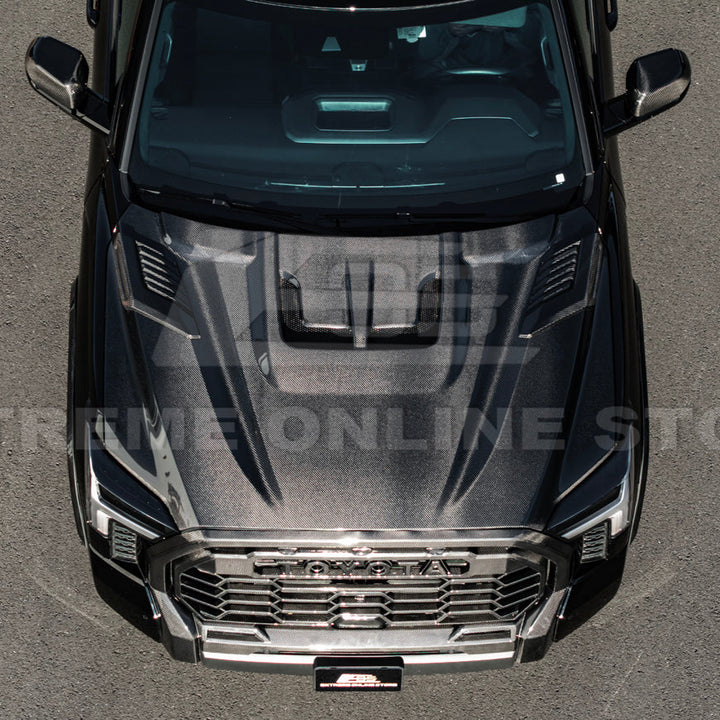 2022-Up Toyota Tundra | EOS CARBON FIBER Front Vented Hood Cover w/ Side Vent
