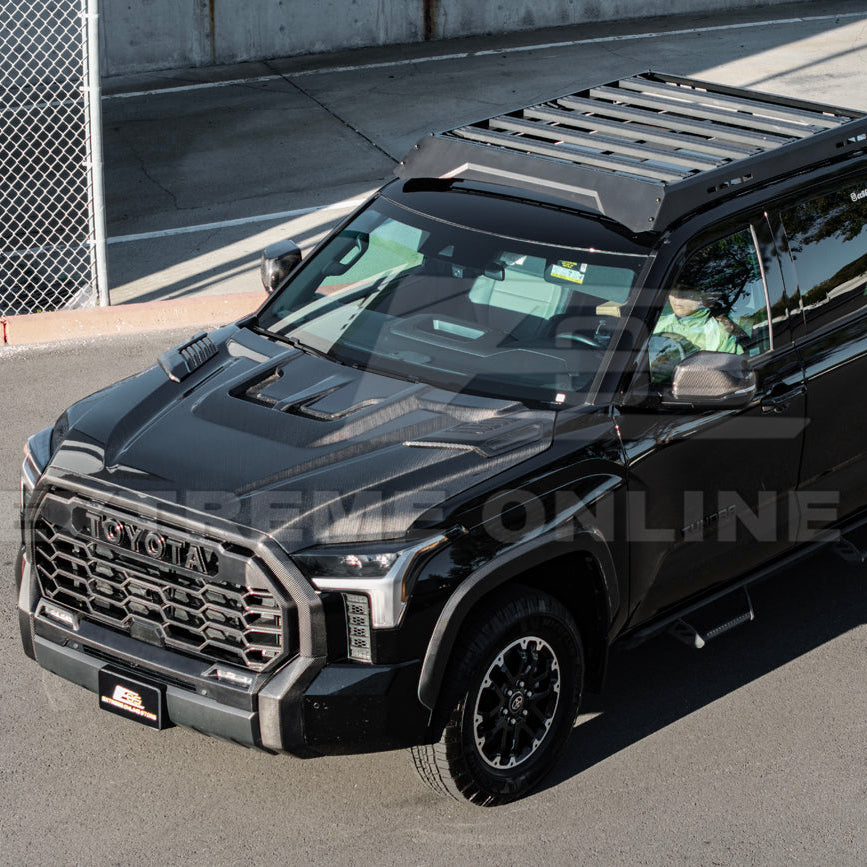2022-Up Toyota Tundra | EOS CARBON FIBER Front Vented Hood Cover w/ Side Vent
