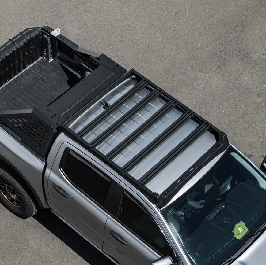 2024-Up Ford Ranger Carbon Steel Black Top Roof Rack Cargo Carrier