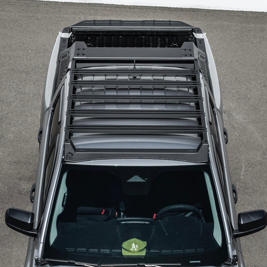 2024-Up Ford Ranger Carbon Steel Black Top Roof Rack Cargo Carrier
