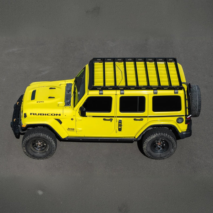 2018-Up Jeep Wrangler JL Carbon Steel Black Roof Rack Side Access Ladder
