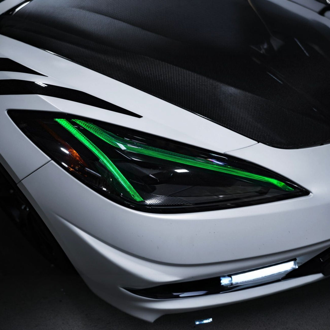 Corvette C8 GT Style Amber LED DRL Module Set DRL-1395-GREEN