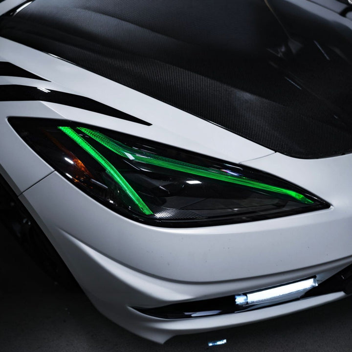 Corvette C8 GT Style Amber LED DRL Module Set DRL-1395-GREEN