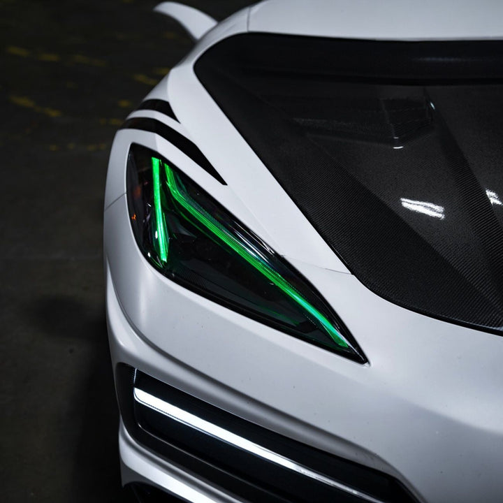 Corvette C8 GT Style Amber LED DRL Module Set DRL-1395-GREEN