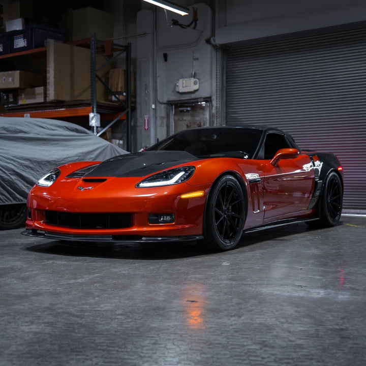Corvette C6 Front &amp; Rear Amber Light LED Side Markers Pair