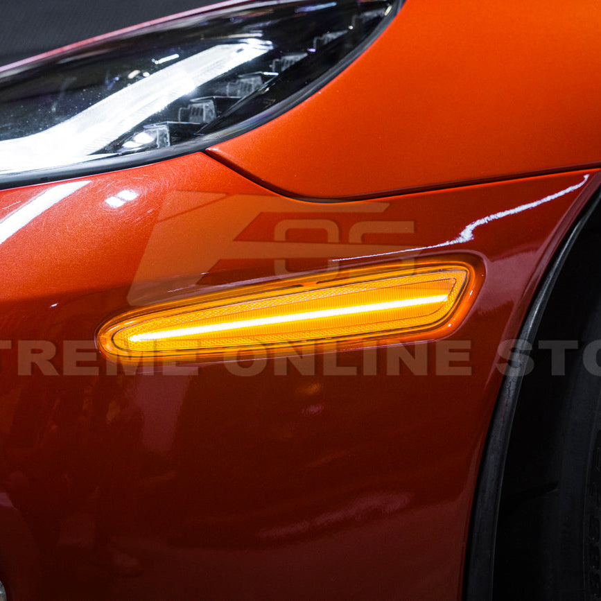 Corvette C6 Front Amber Light LED Side Markers Pair