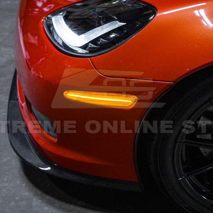 Corvette C6 Front Amber Light LED Side Markers Pair