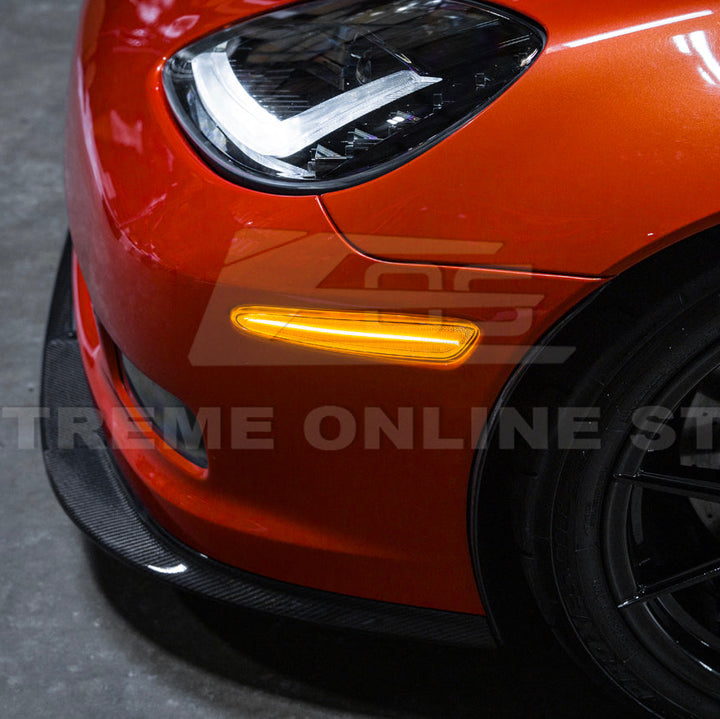 Corvette C6 Front &amp; Rear Amber Light LED Side Markers Pair