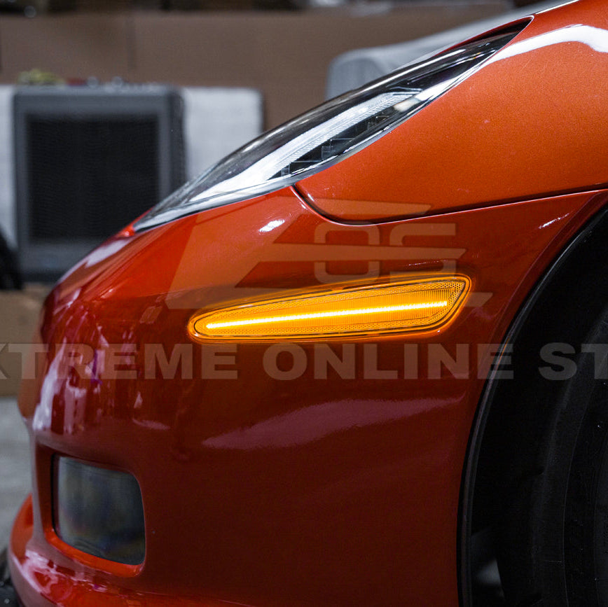 Corvette C6 Front &amp; Rear Amber Light LED Side Markers Pair