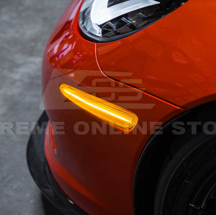 Corvette C6 Front Amber Light LED Side Markers Pair