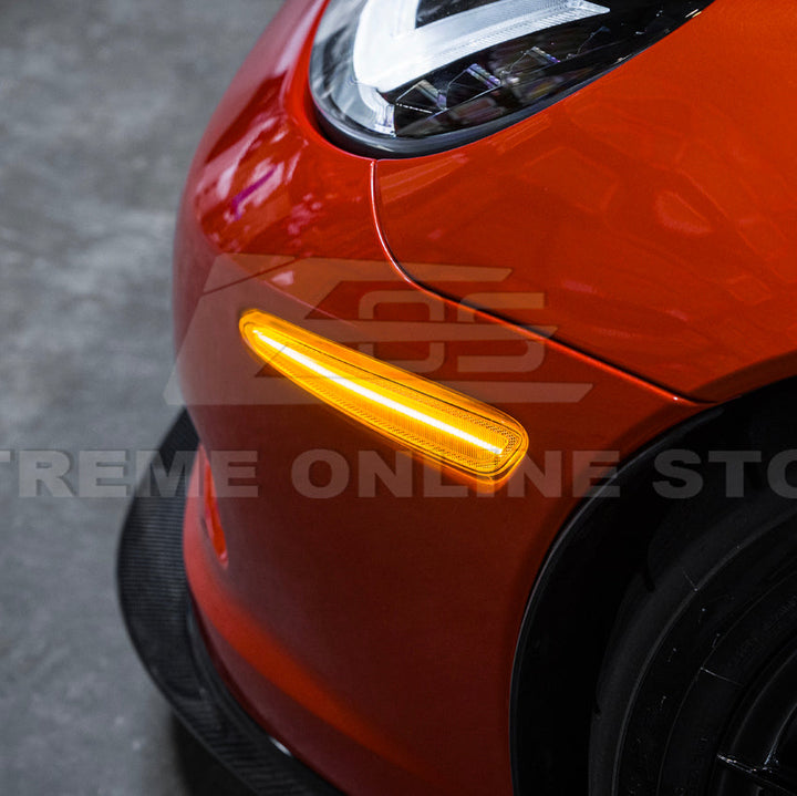Corvette C6 Front Amber Light LED Side Markers Pair