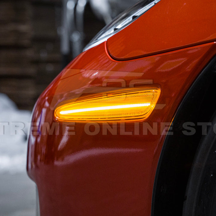 Corvette C6 Front &amp; Rear Amber Light LED Side Markers Pair