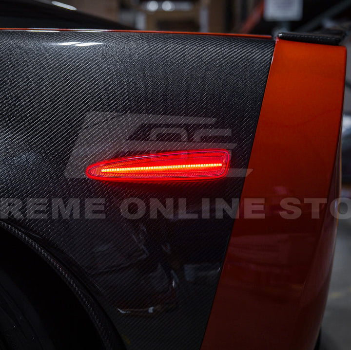 Corvette C6 Rear Red Light LED Side Markers Pair