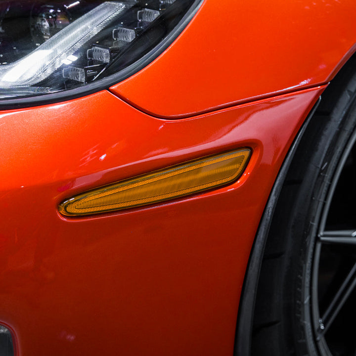 Corvette C6 Front &amp; Rear Amber Light LED Side Markers Pair