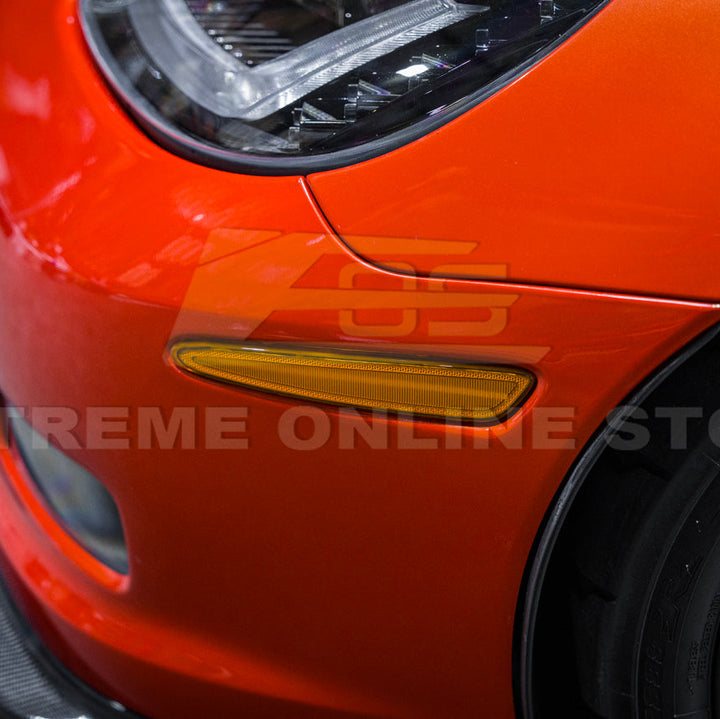 Corvette C6 Front Amber Light LED Side Markers Pair