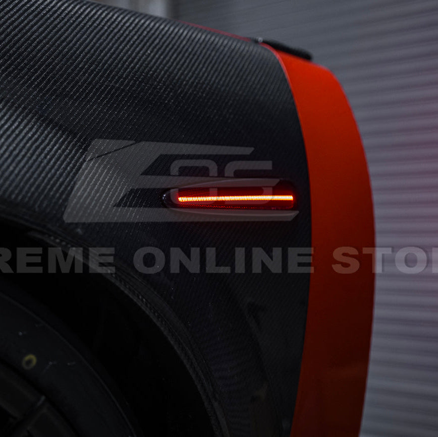 Corvette C6 Front &amp; Rear Amber Light LED Side Markers Pair