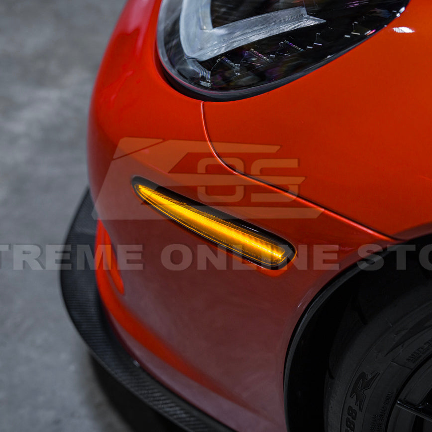 Corvette C6 Front &amp; Rear Amber Light LED Side Markers Pair