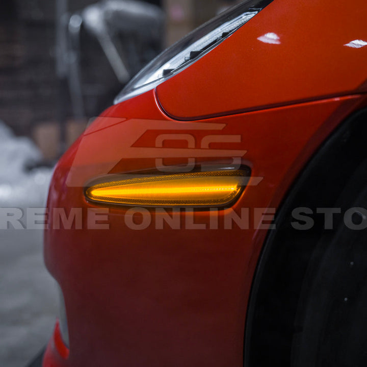 Corvette C6 Front Amber Light LED Side Markers Pair