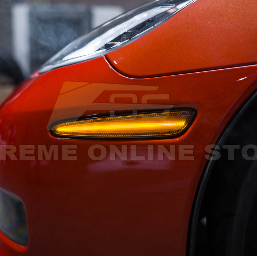 Corvette C6 Front &amp; Rear Amber Light LED Side Markers Pair