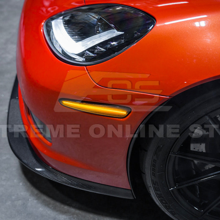 Corvette C6 Front Amber Light LED Side Markers Pair