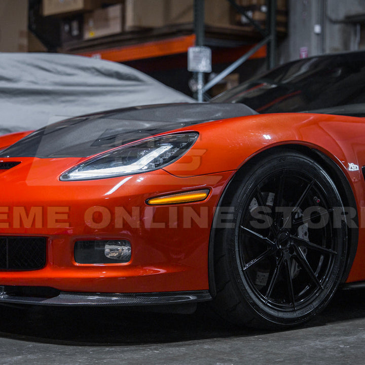 Corvette C6 Front Amber Light LED Side Markers Pair