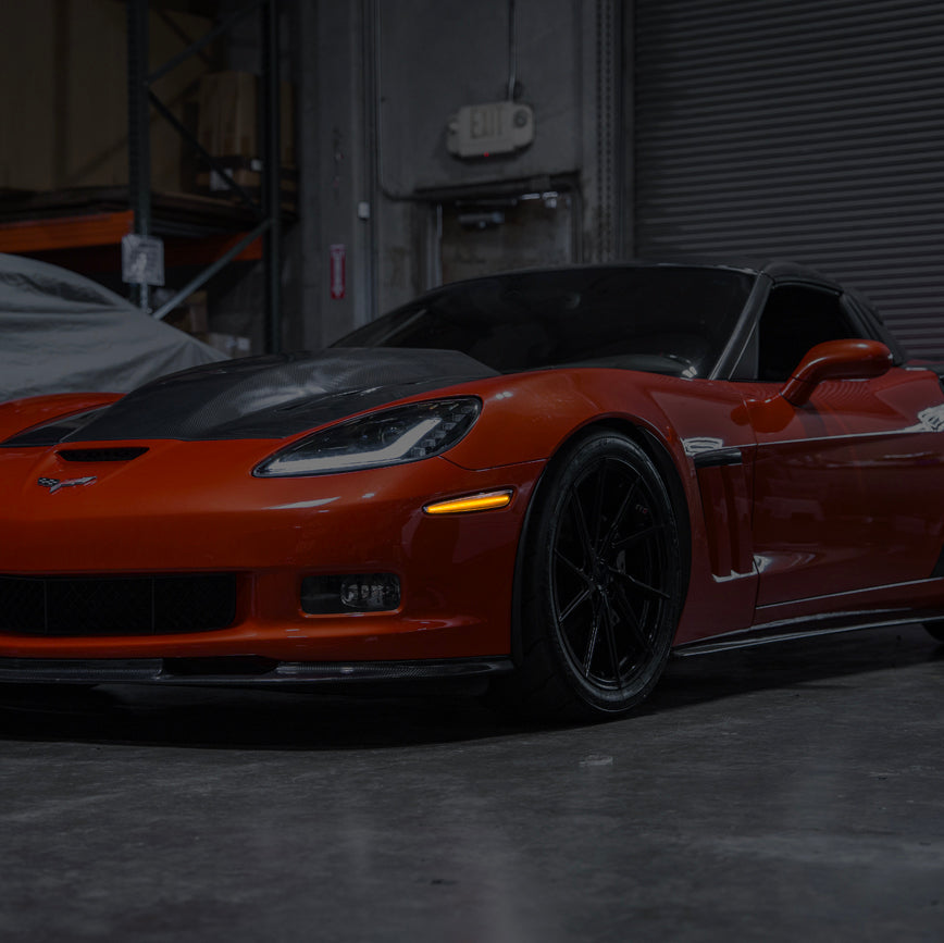 Corvette C6 Front Amber Light LED Side Markers Pair