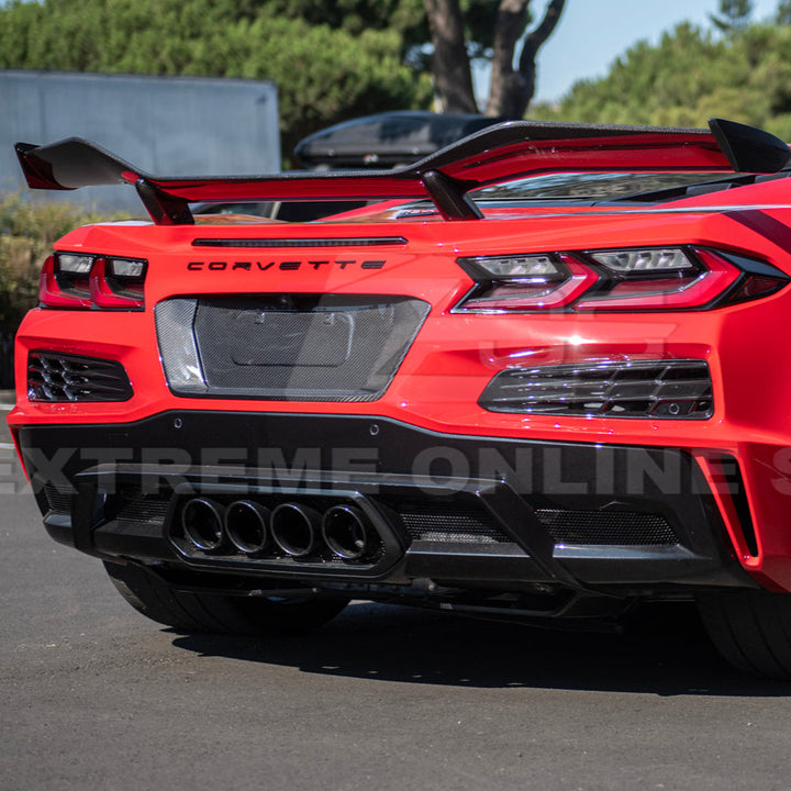 Corvette C8 Z06 DRY CARBON FIBER License Plate Backing
