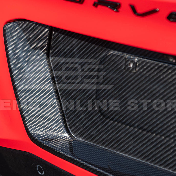 Corvette C8 Z06 DRY CARBON FIBER License Plate Backing