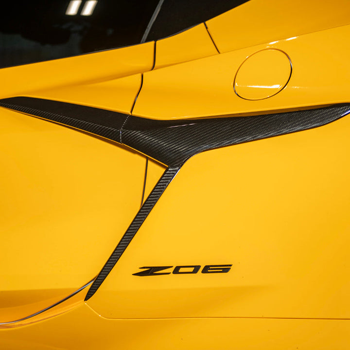 Corvette C8 Z06 CARBON FIBER Replacement Side Fender Vent Door Garnish