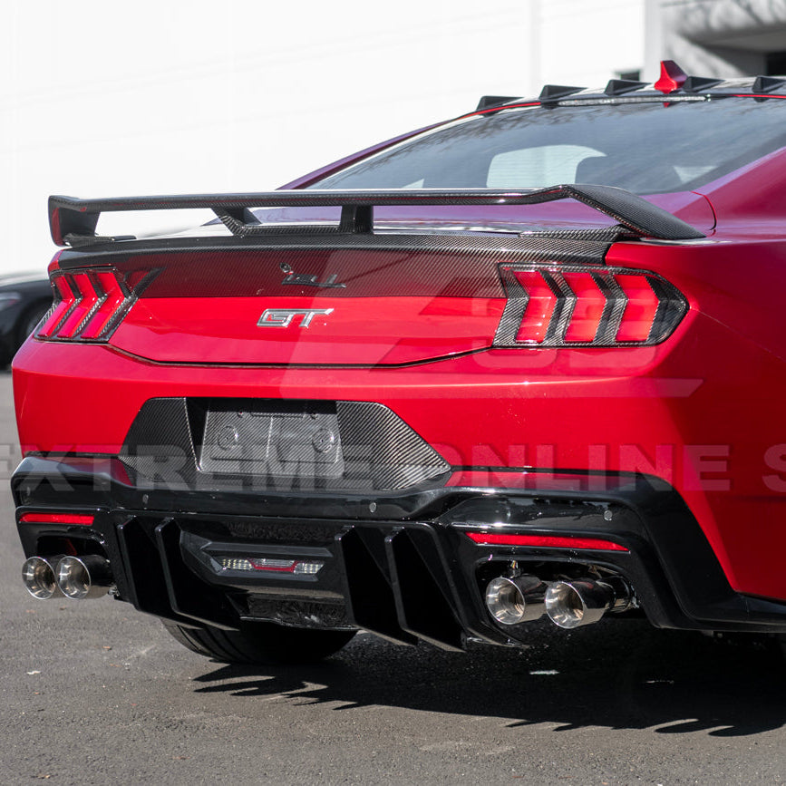 2024+ Ford Mustang V2 Package Carbon Fiber Rear Bumper Diffuser