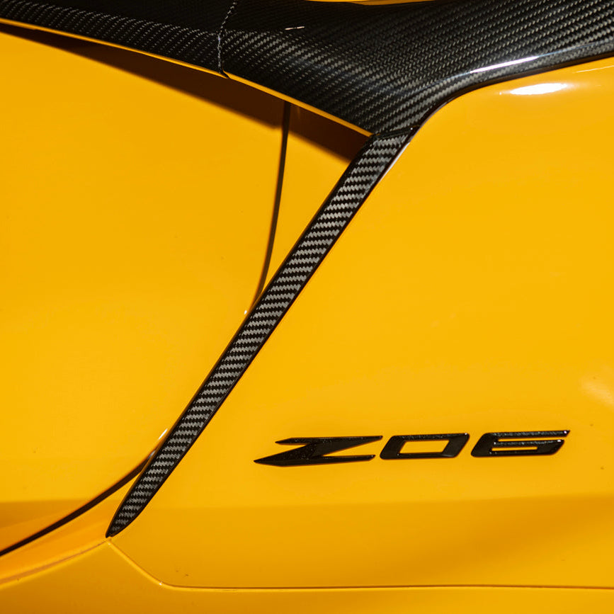Corvette C8 Z06 CARBON FIBER Replacement Side Fender Vent Door Garnish