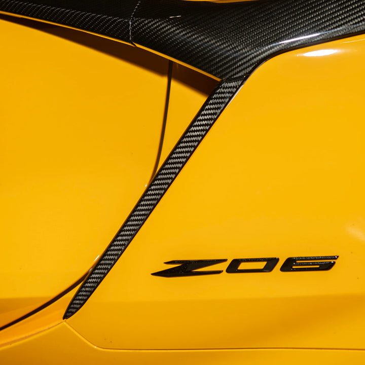 Corvette C8 Z06 CARBON FIBER Replacement Side Fender Vent Door Garnish