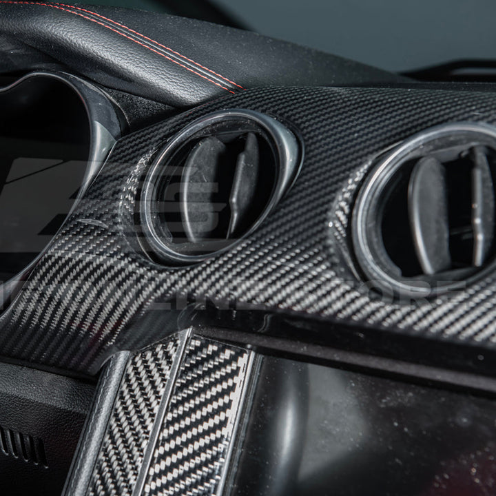 2015-23 Ford Mustang 3 AC DRY CARBON FIBER Dashboard Panel Trim