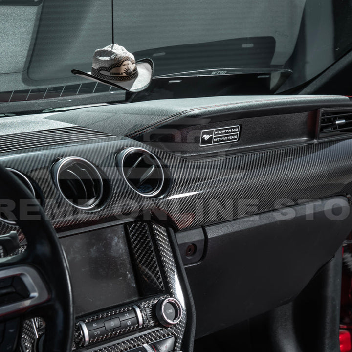 2015-23 Ford Mustang 3 AC DRY CARBON FIBER Dashboard Panel Trim