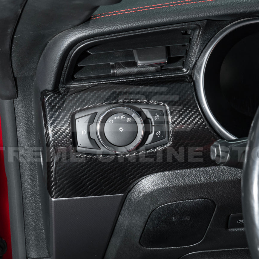 2015-23 Ford Mustang 3 AC DRY CARBON FIBER Dashboard Panel Trim